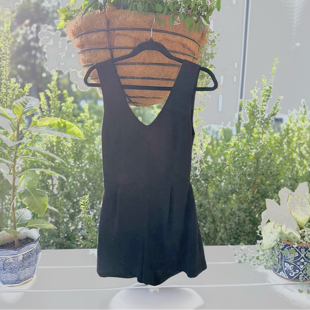 Club Monaco Black Sleeveless Jumpsuit